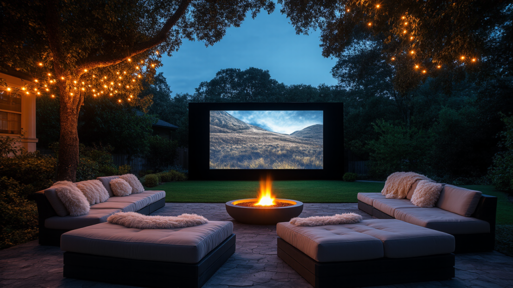 Perfect for transforming villa gardens into luxurious outdoor movie setups