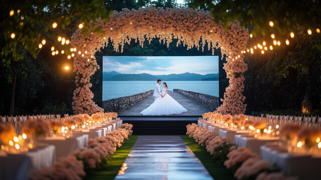 Add a magical touch to weddings with cinematic LED screens